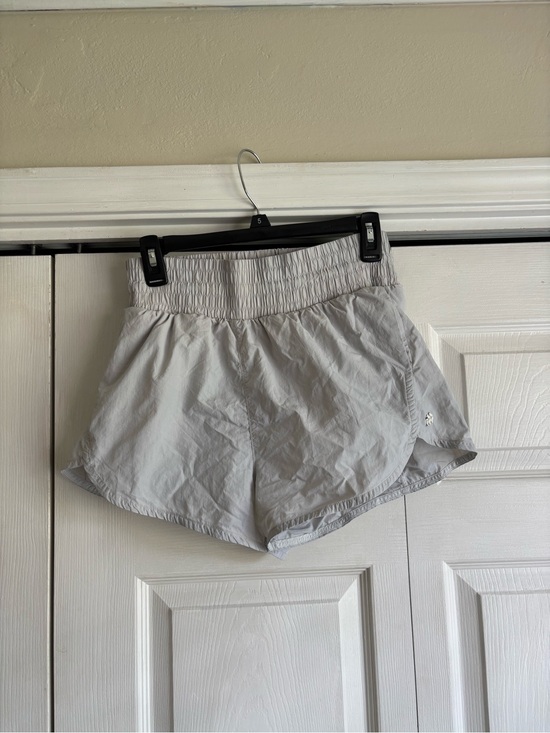 all in motion Pants - all in motion Light Gray Women's Athletic Shorts with Smocked Waistband